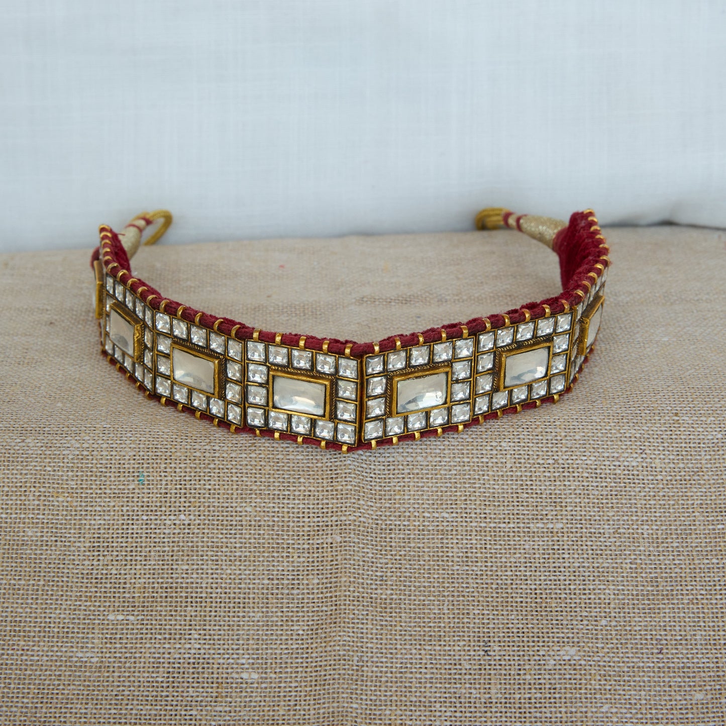 Square Polki Ethnic Choker Necklace