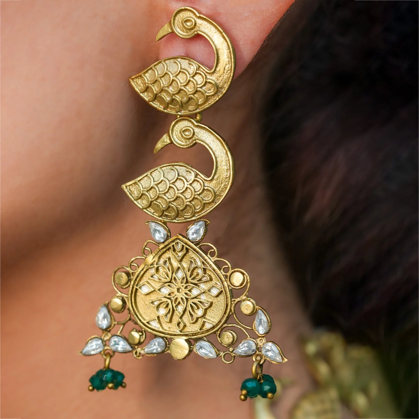 Peacock Polki Pearl Choker Set - Malaiyyo