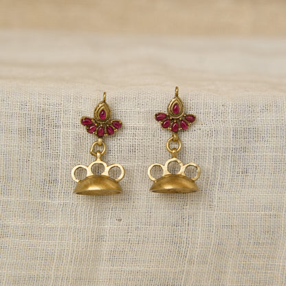 Ruby Mini Jhumki Earrings